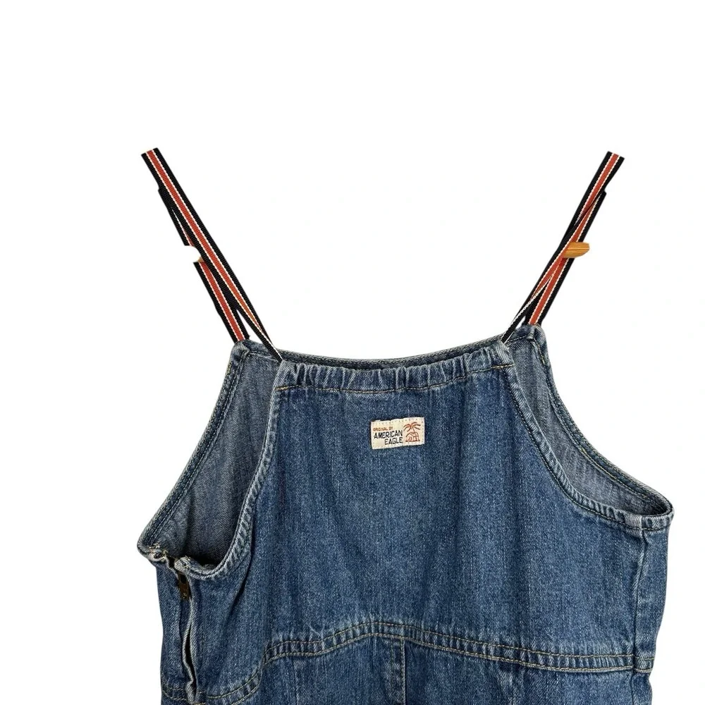 American Eagle Womens Dress 2 Denim Jean Y2K Western Country Cowgirl Rodeo Zip